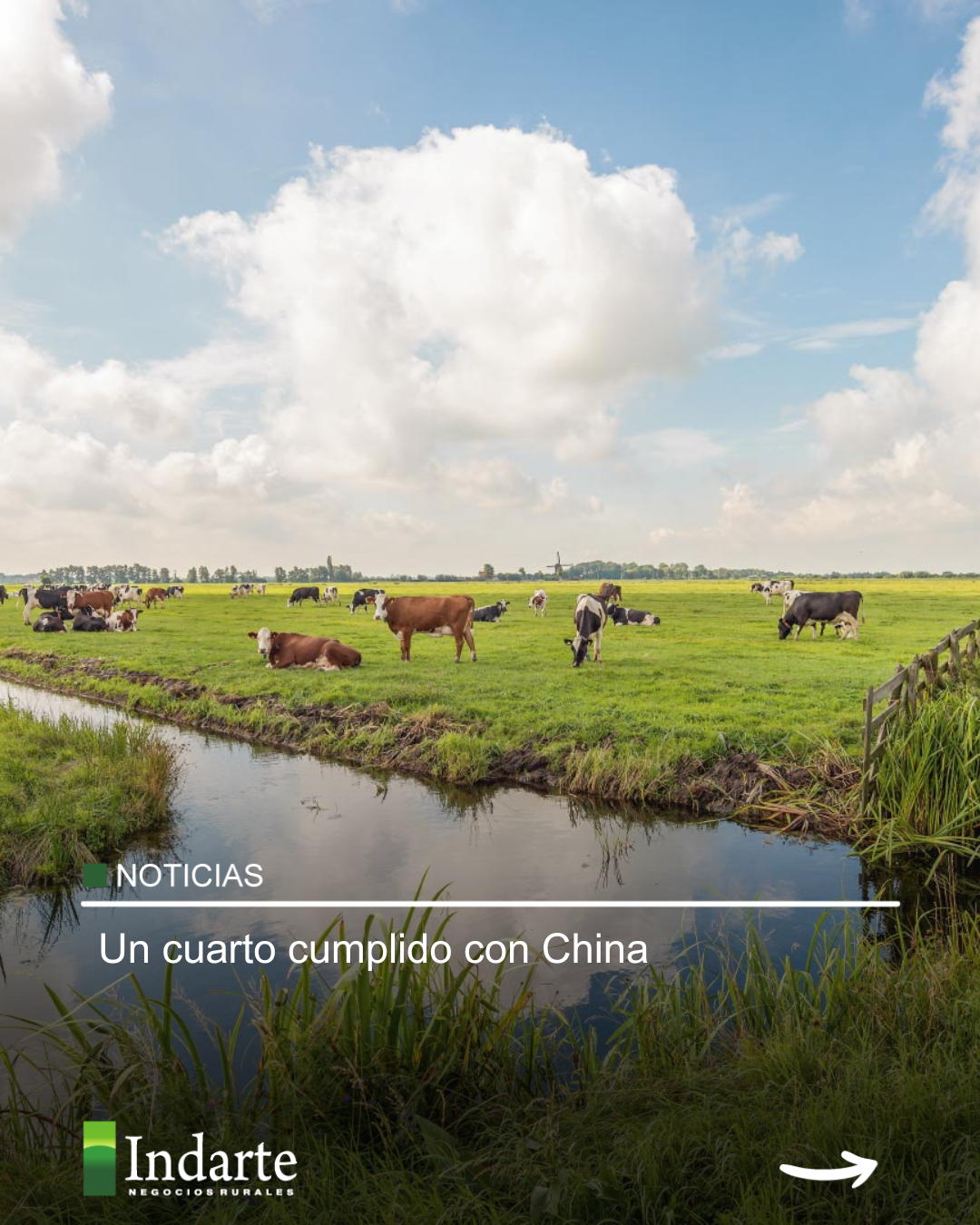Un cuarto cumplido con China