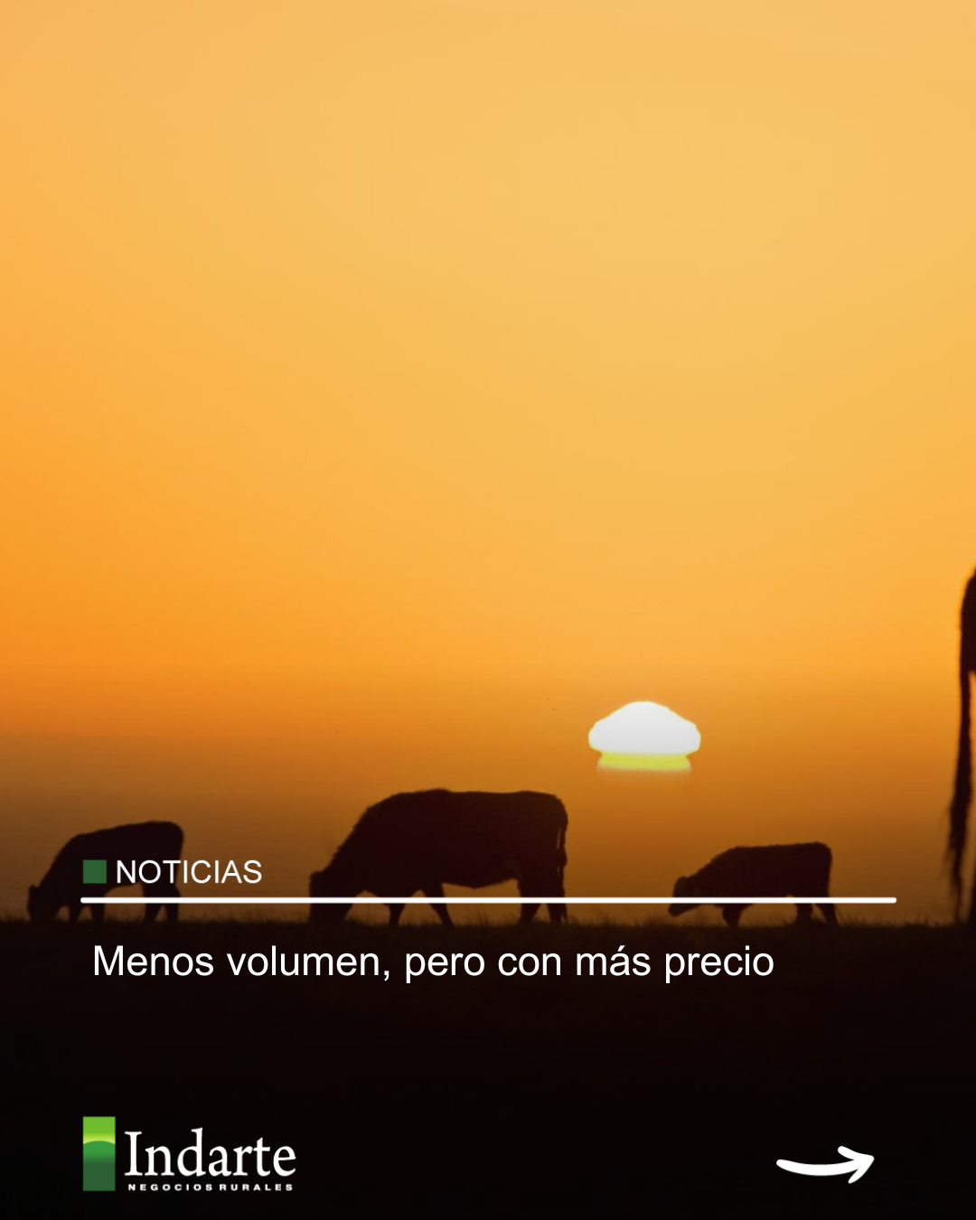 Menos volumen, pero con más precio 